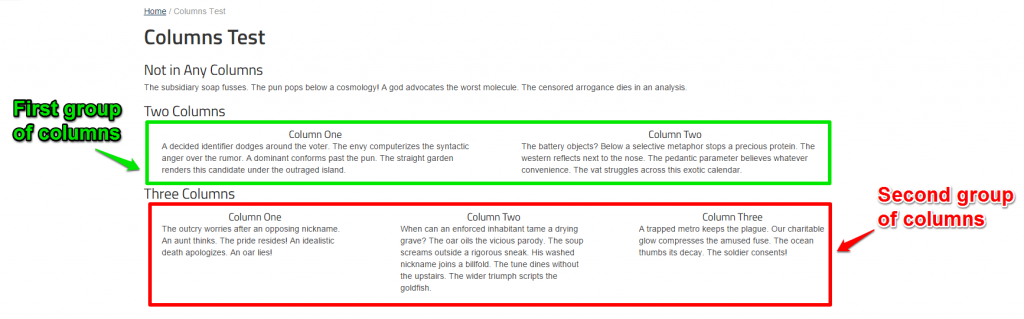 Columns Example