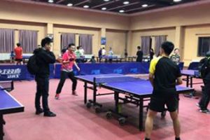 Table tennis club at Peking University where Yang Yang and I played at