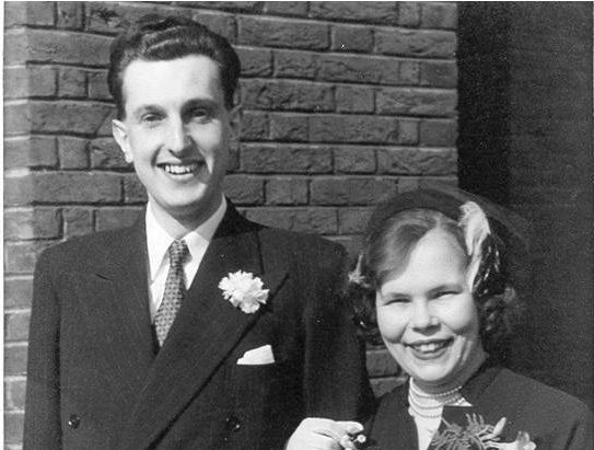 Michael and Barbara Luton on their wedding day in 1952.