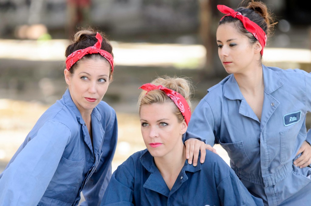 Shannon Sterne, Amanda Clark, and Andrea Alvarez in Sarah Morrison's "Out on the Town" Photo by Allen Clark