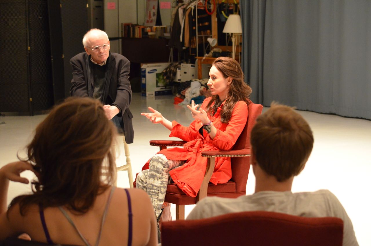 Program graduate Elizabeth talk with Ron Wilson and current students about performing in "Once" and life in New York.